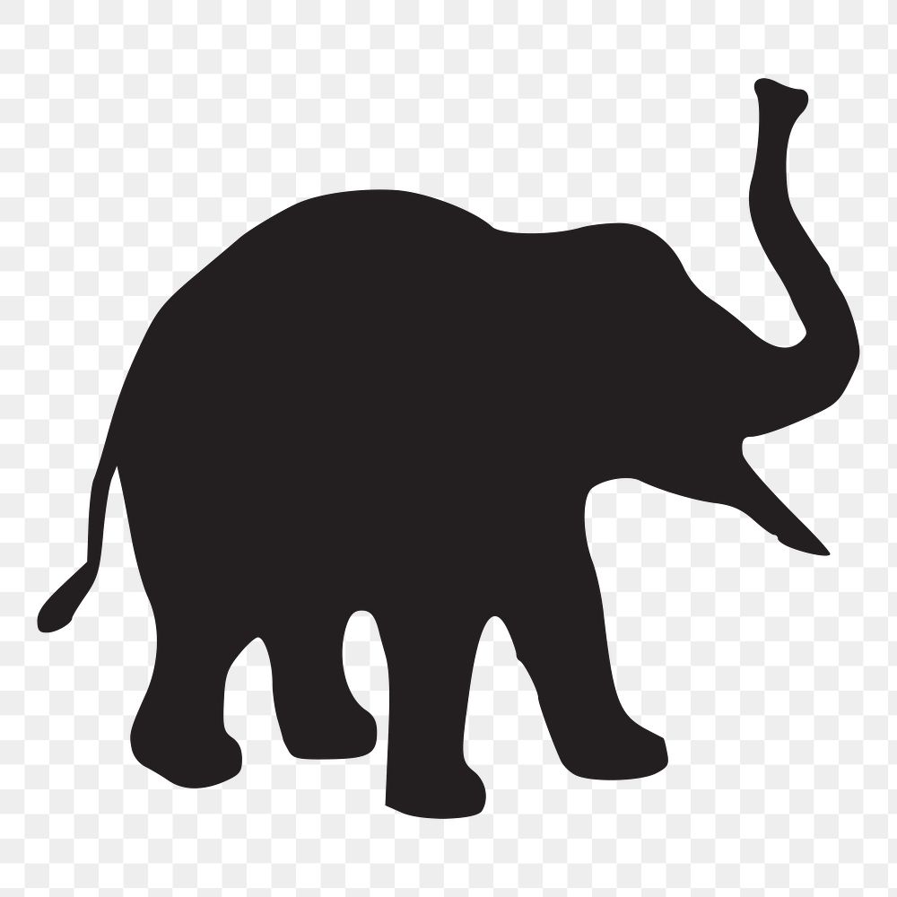 Elephant png sticker, transparent background. Free public domain CC0 image.