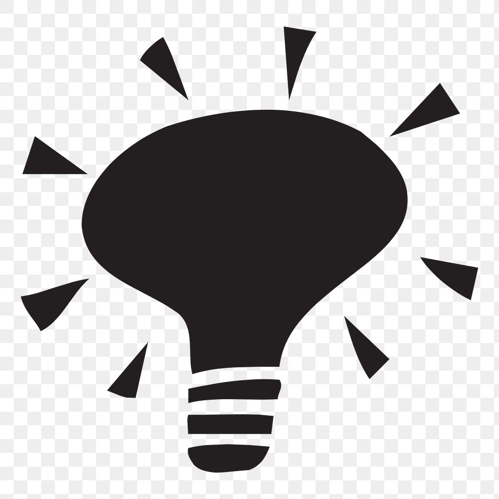 Light bulb png sticker, transparent background. Free public domain CC0 image.