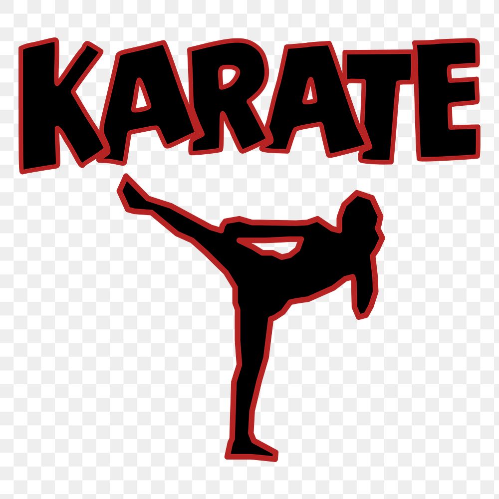 Karate png sticker, transparent background. Free public domain CC0 image.