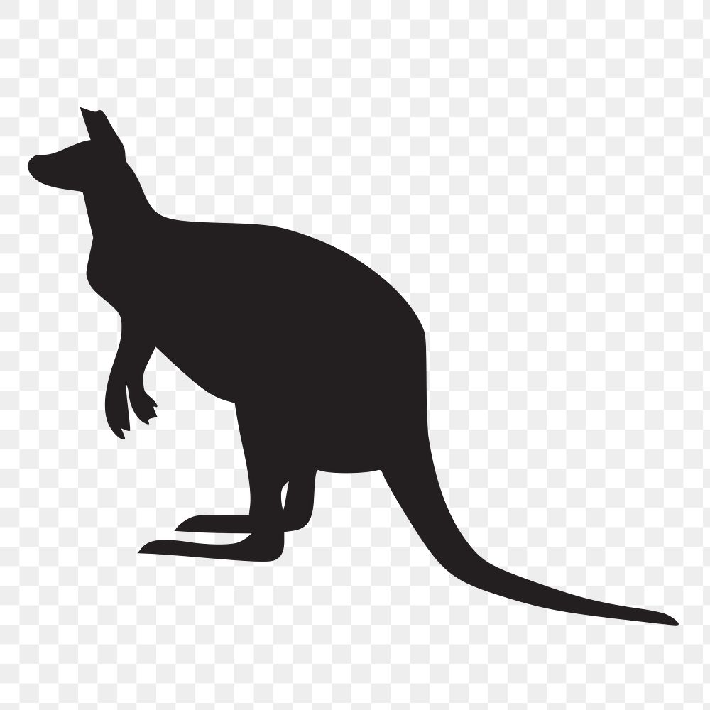 Kangaroo png sticker, transparent background. Free public domain CC0 image.