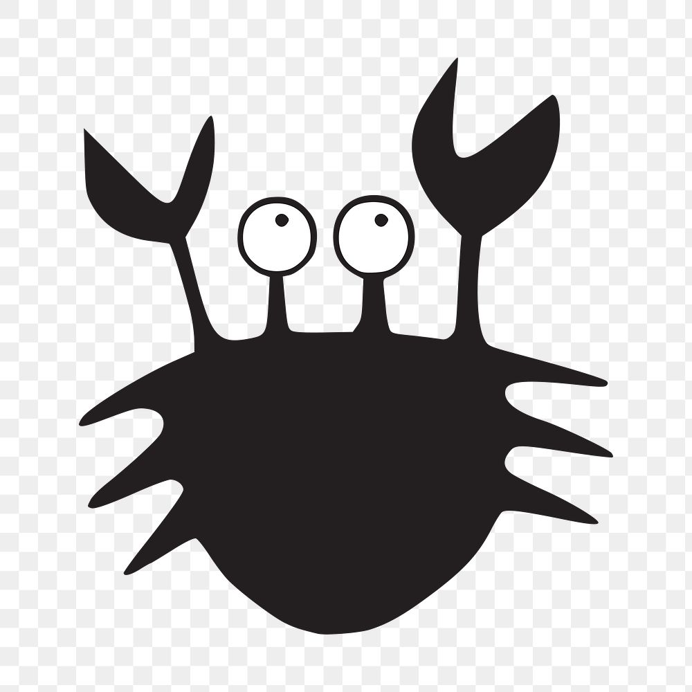 Crab png sticker, transparent background. Free public domain CC0 image.