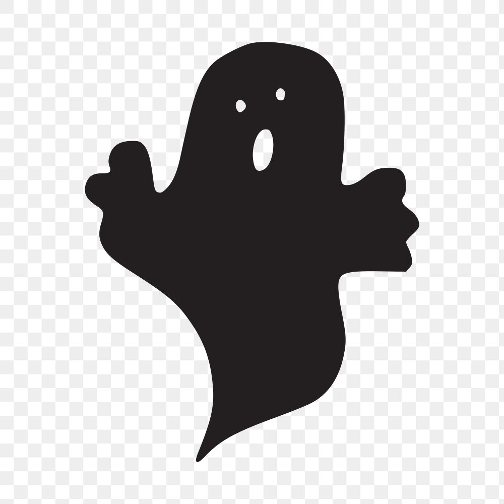Ghost png sticker, transparent background. Free public domain CC0 image.