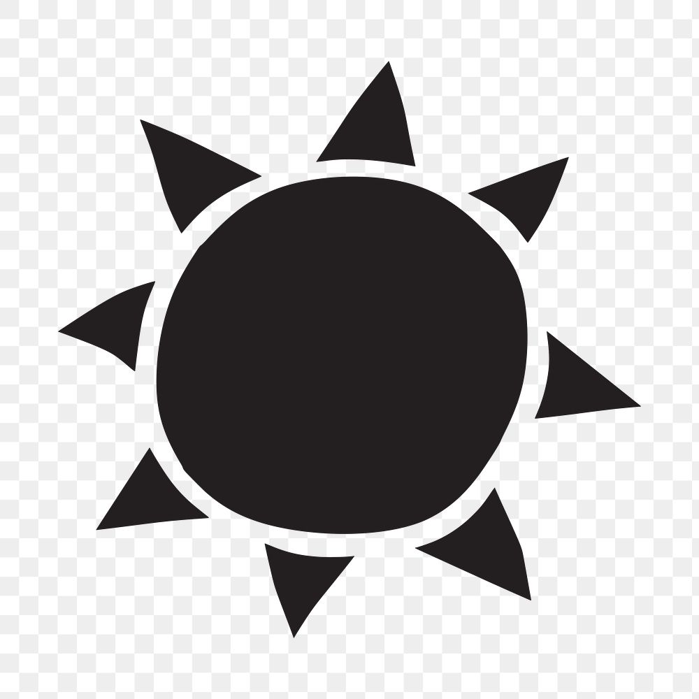 Sun png sticker, transparent background. Free public domain CC0 image.