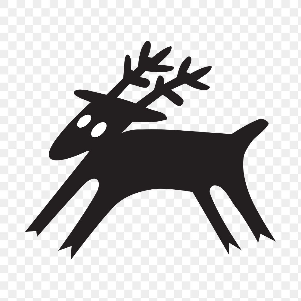 Reindeer png sticker, transparent background. Free public domain CC0 image.