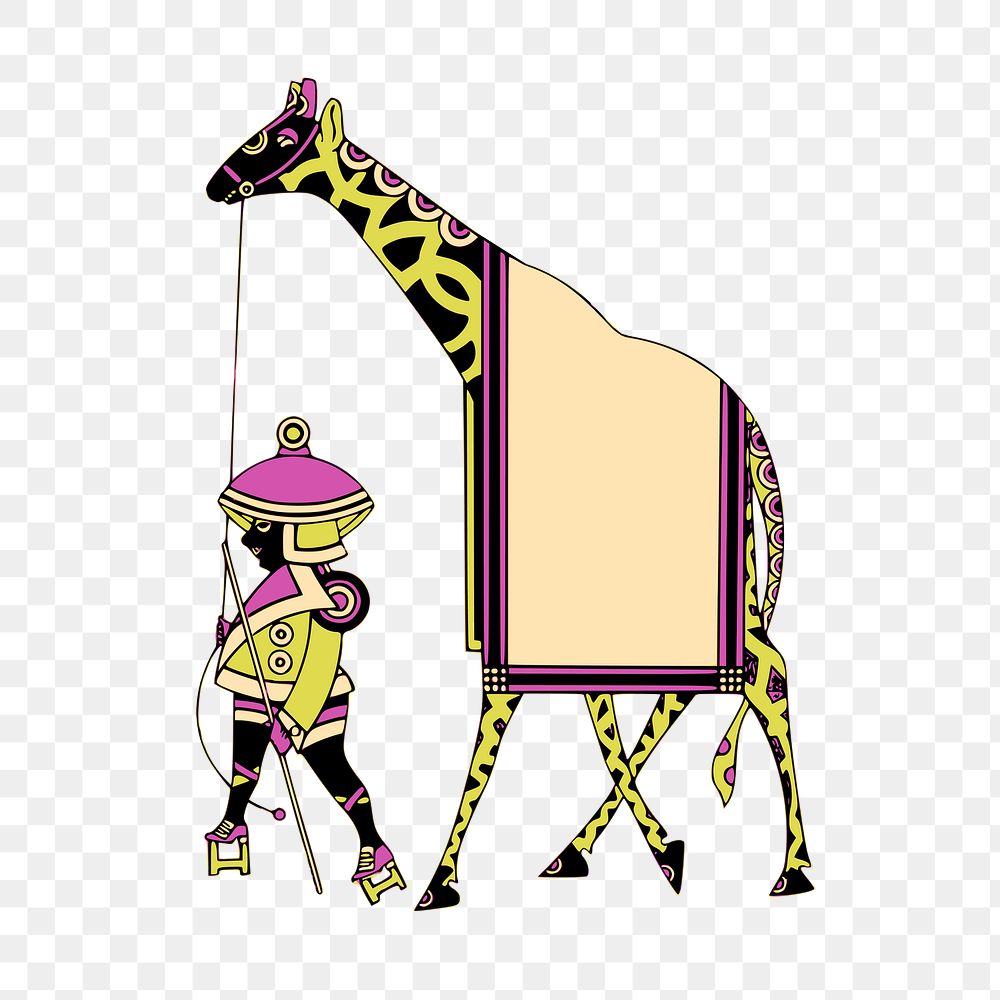 Giraffe  png clipart illustration, transparent background. Free public domain CC0 image.