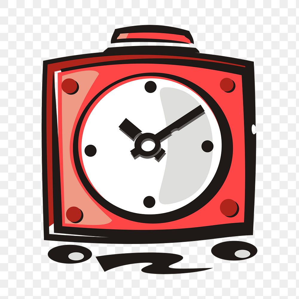 Clock png sticker, transparent background. Free public domain CC0 image.