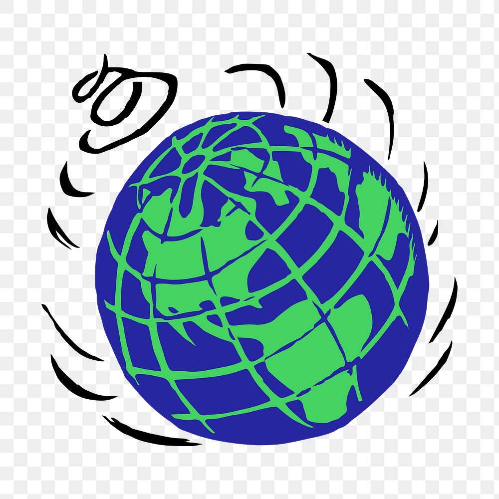 Globe png sticker, transparent background. Free public domain CC0 image.