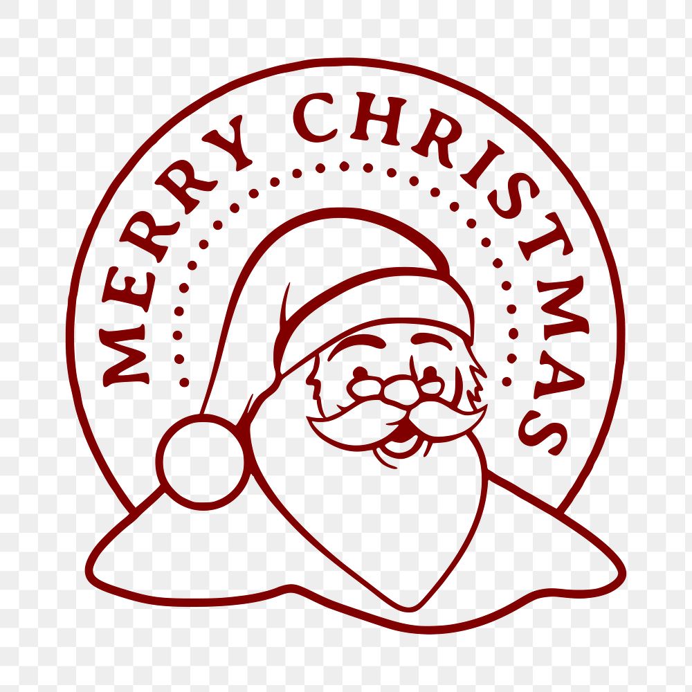 Santa Claus Merry Christmas png sticker, transparent background. Free public domain CC0 image.