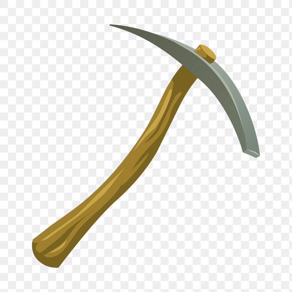 Pickaxe  png clipart illustration, transparent background. Free public domain CC0 image.