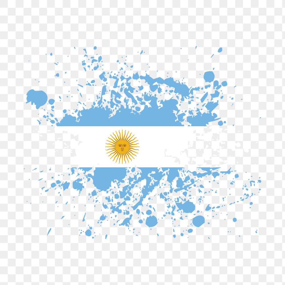 Argentina flag png sticker, transparent background. Free public domain CC0 image.
