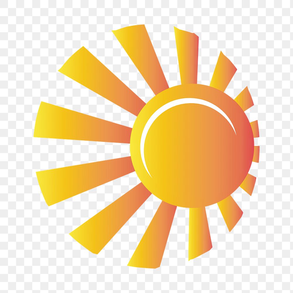 Sun png sticker, transparent background. Free public domain CC0 image.