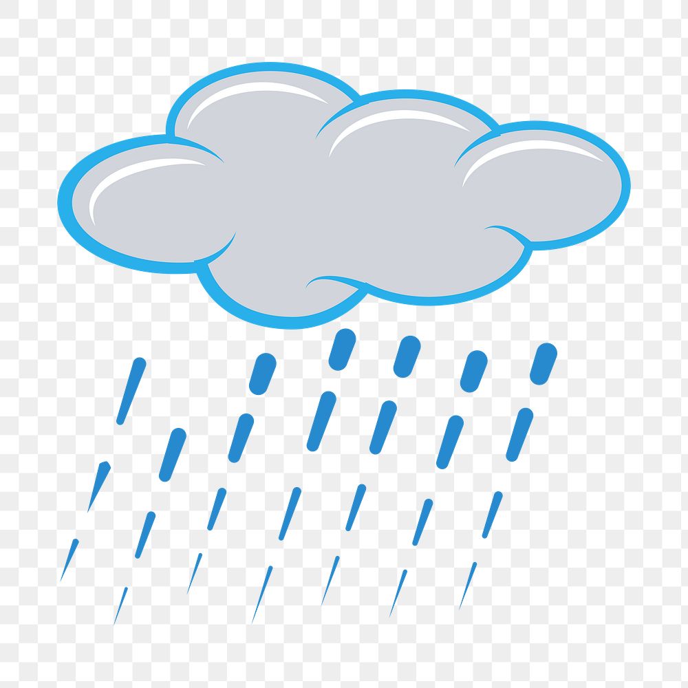 Raining cloud png sticker, transparent | Free PNG - rawpixel