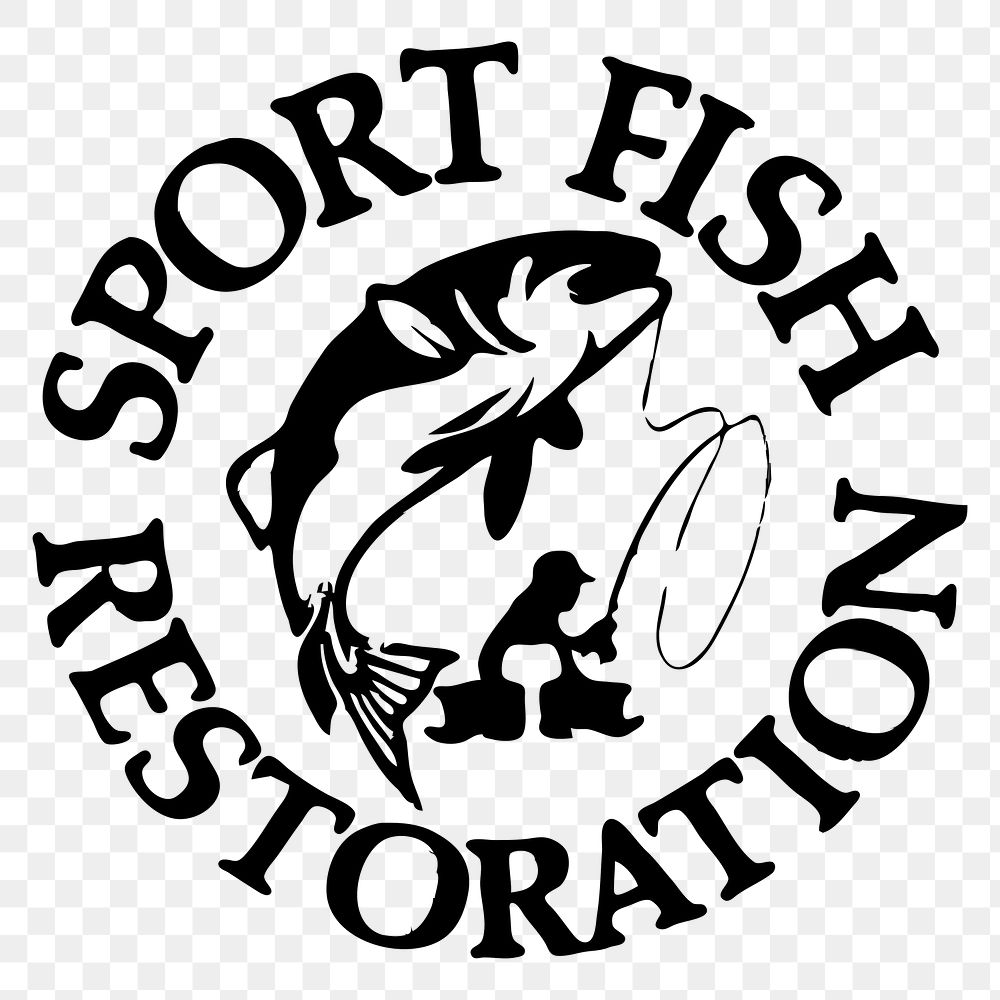 Sport fish restoration png sticker, transparent background. Free public domain CC0 image.