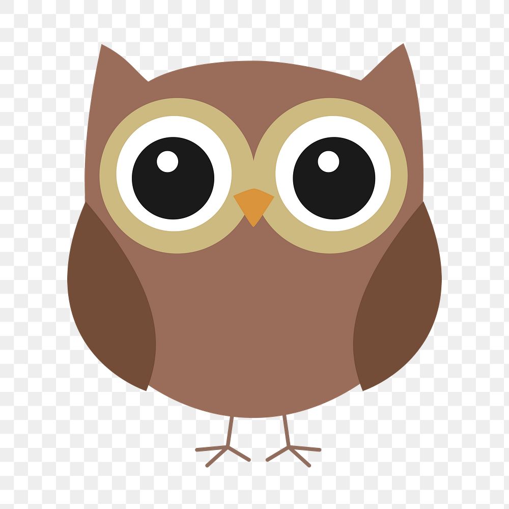 Owl  png clipart illustration, transparent background. Free public domain CC0 image.