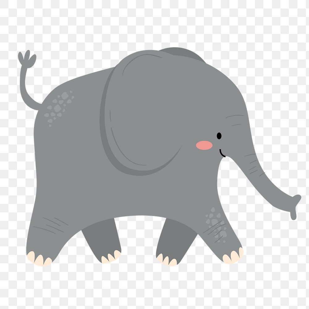 Elephant png illustration, transparent background. Free public domain CC0 image.