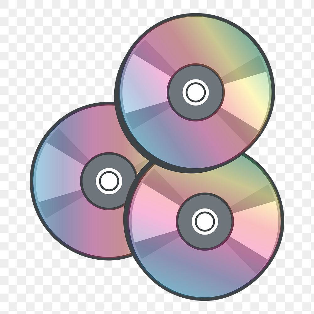 CDs png illustration, transparent background. Free public domain CC0 image.