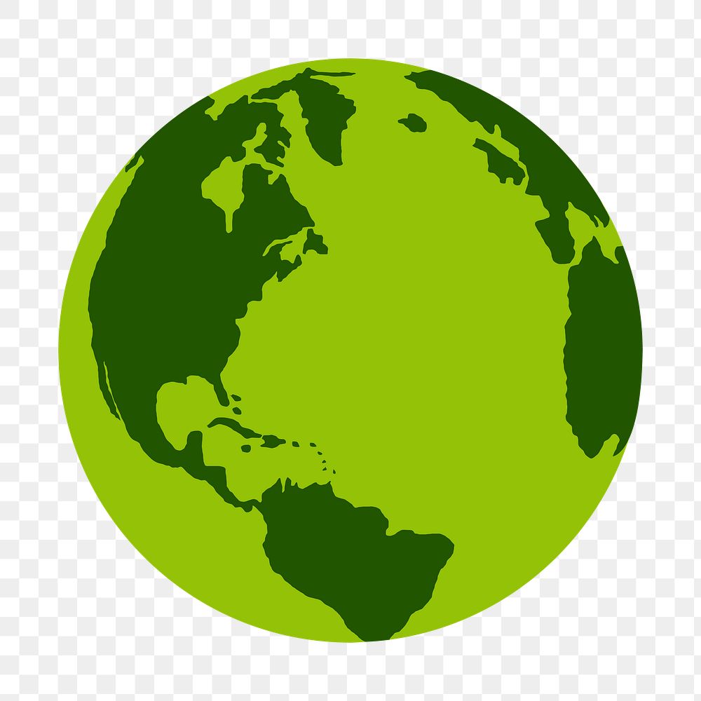 Go green world png sticker, transparent background.
