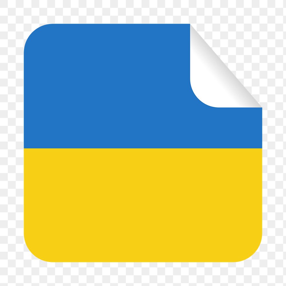Ukrainian flag  png clipart illustration, transparent background. Free public domain CC0 image.