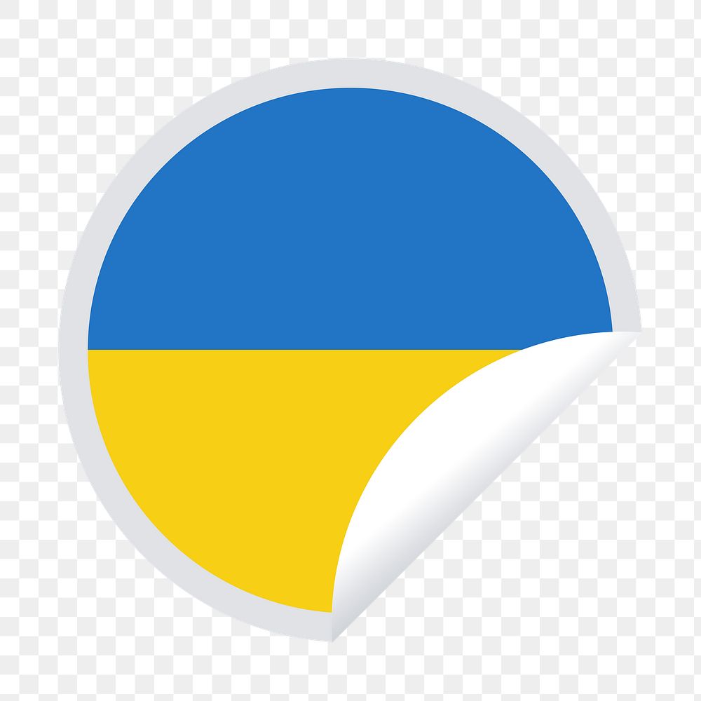 Ukrainian flag  png clipart illustration, transparent background. Free public domain CC0 image.