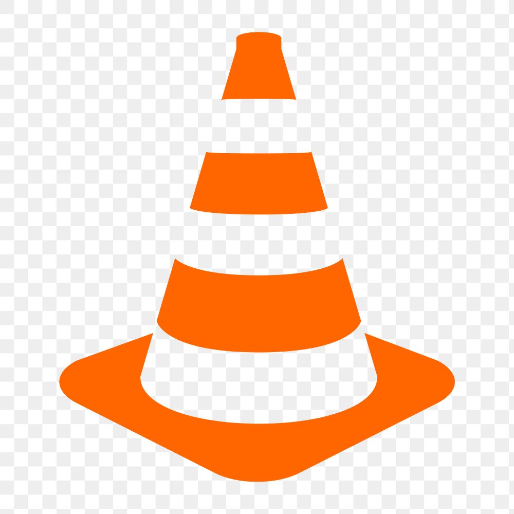 Png traffic cone clipart, transparent background. Free public domain CC0 image.