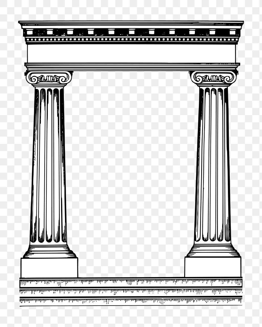 Png roman column clipart, transparent background. Free public domain CC0 image.