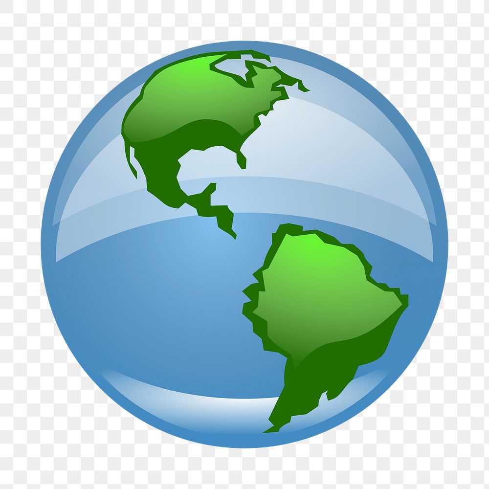 Png globe icon clipart, transparent background. Free public domain CC0 image.