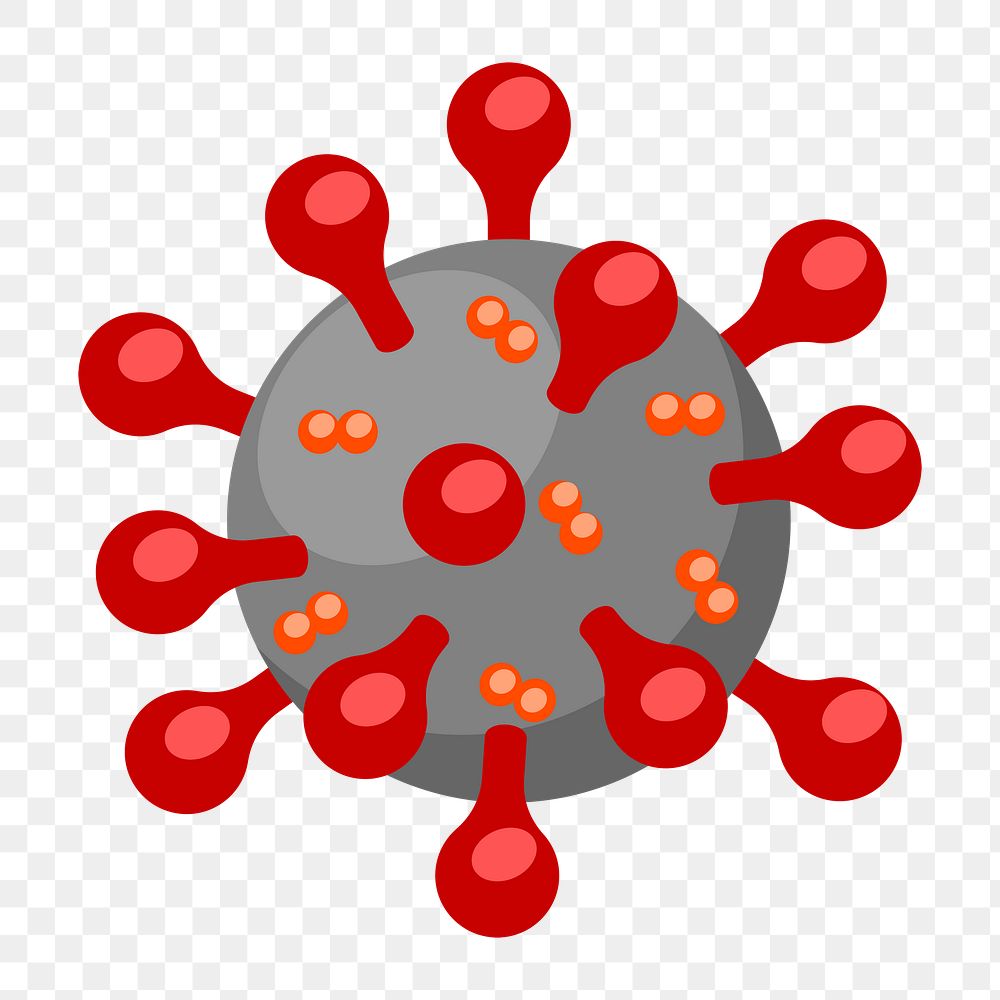 Png coronavirus clipart, transparent background. Free public domain CC0 image.