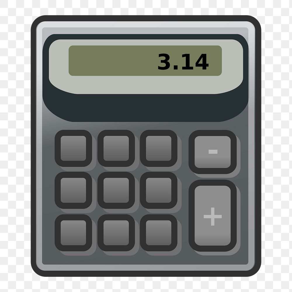 Png calculator clipart, transparent background. Free public domain CC0 image.
