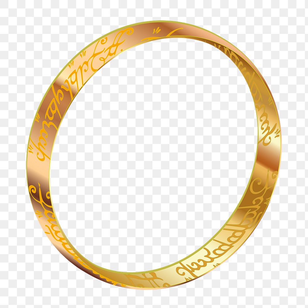 The One Ring, from The Lords of the Rings in png. 23 APRIL 2023 - BANGKOK, THAILAND.