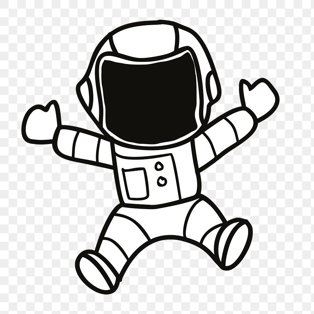 Png astronaut clipart, transparent background. Free public domain CC0 image.