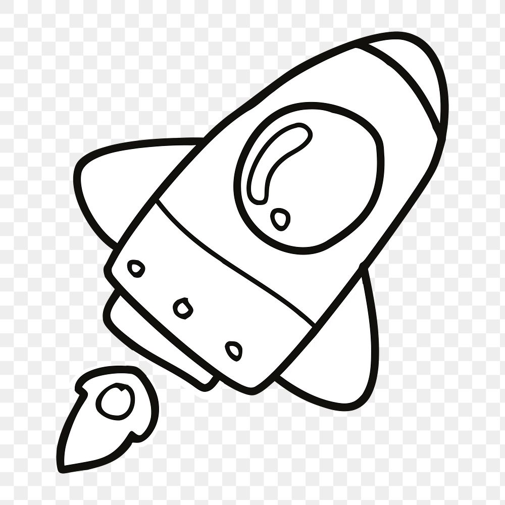 Png space shuttle clipart, transparent background. Free public domain CC0 image.