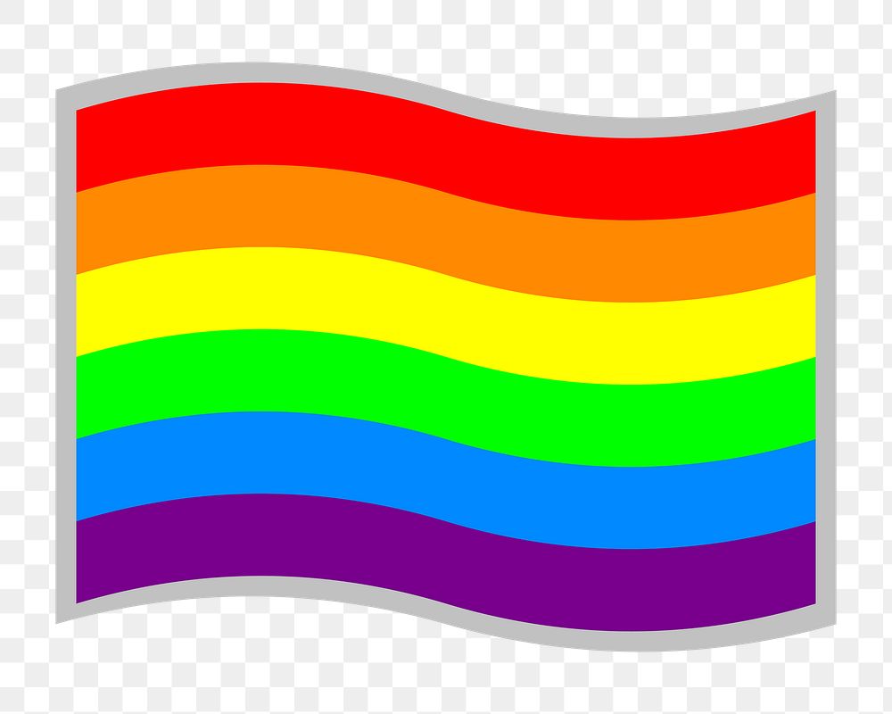 Png rainbow pride flag clipart, transparent background. Free public domain CC0 image.