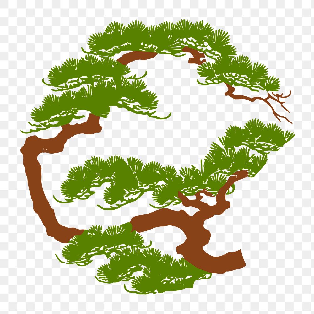 Png bonsai tree clipart, transparent background. Free public domain CC0 image.