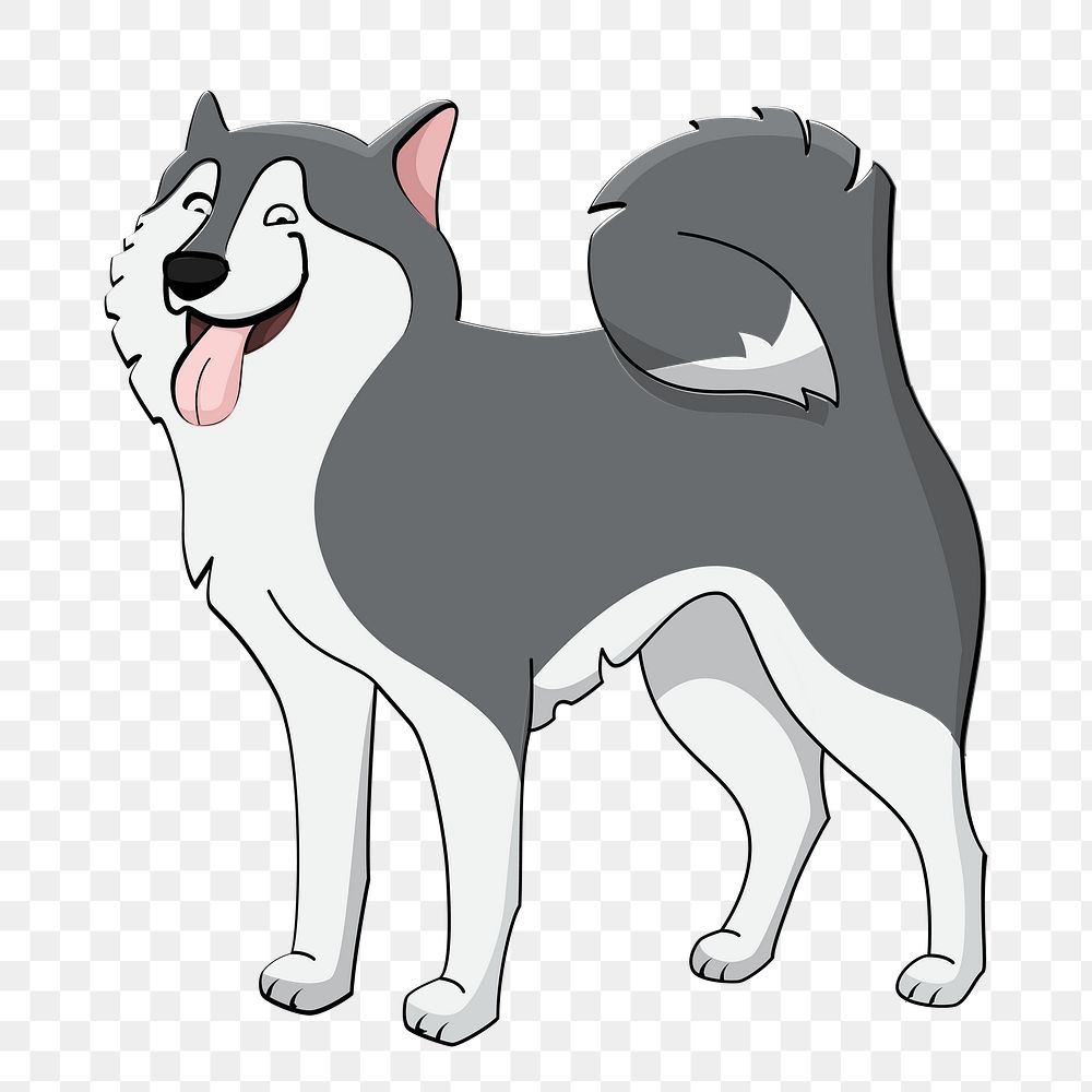 Png husky dog clipart, transparent background. Free public domain CC0 image.