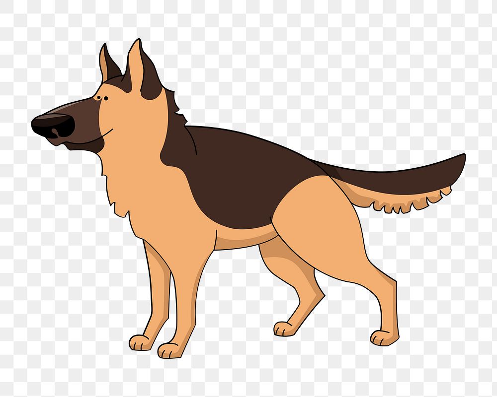 Png german sheperd dog clipart, transparent background. Free public domain CC0 image.