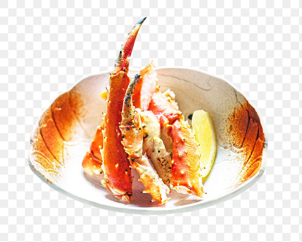 Fresh crab png collage element, transparent background