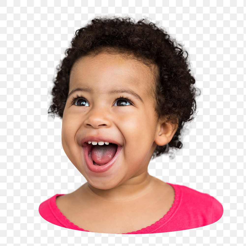 Toddler smiling png, transparent background