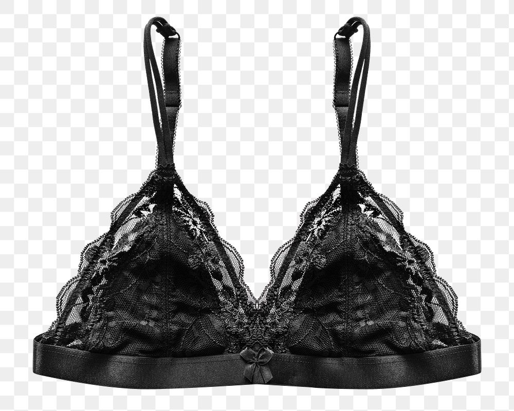 Png black woman lingerie, isolated object, transparent background