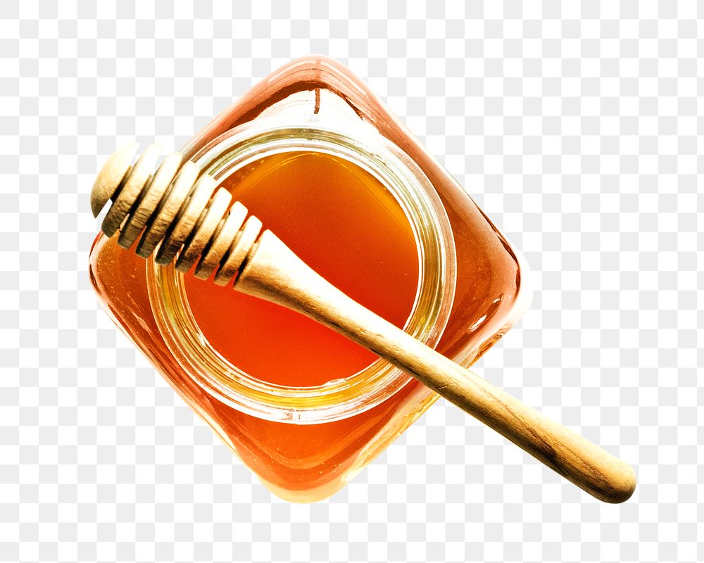 Honey jar png, food element, transparent background