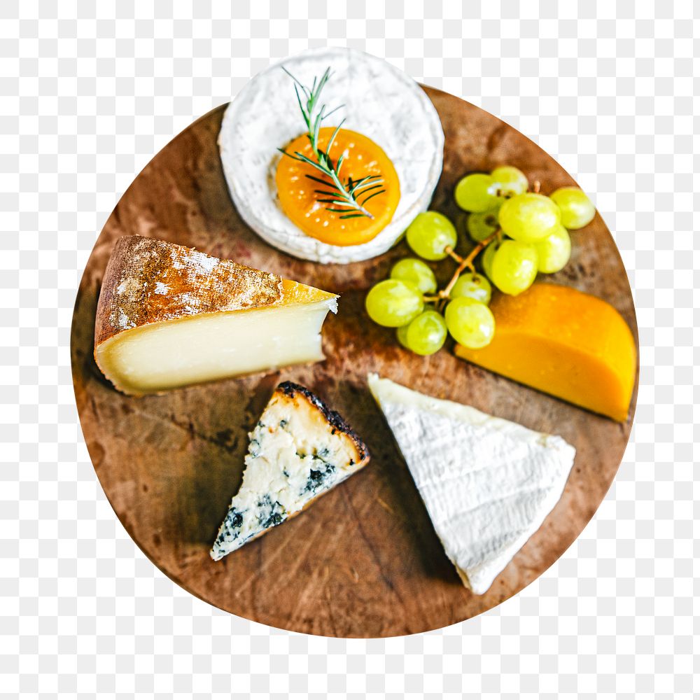 Cheese platter png, food element, transparent background