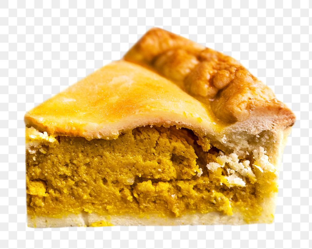 Pumpkin pie png collage element, transparent background