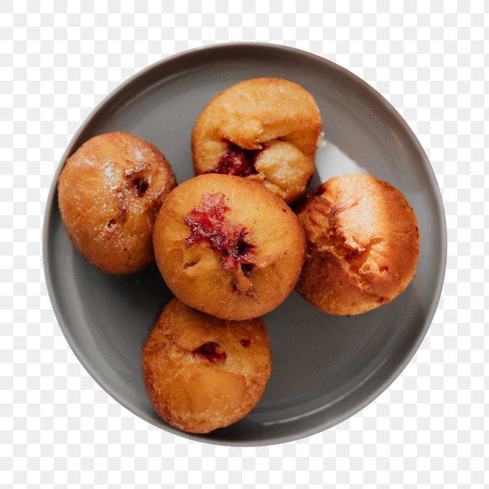 Fried buns png, food element, transparent background