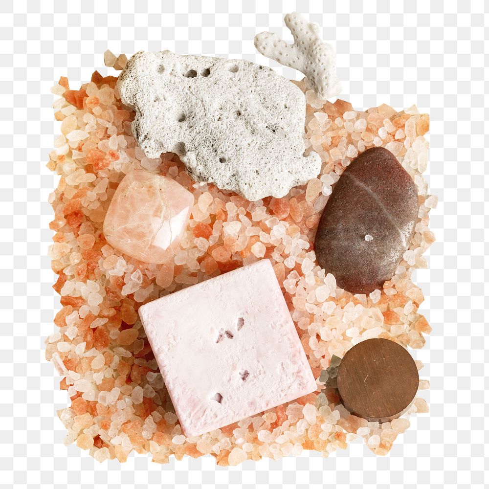 Pink stones png collage element on transparent background