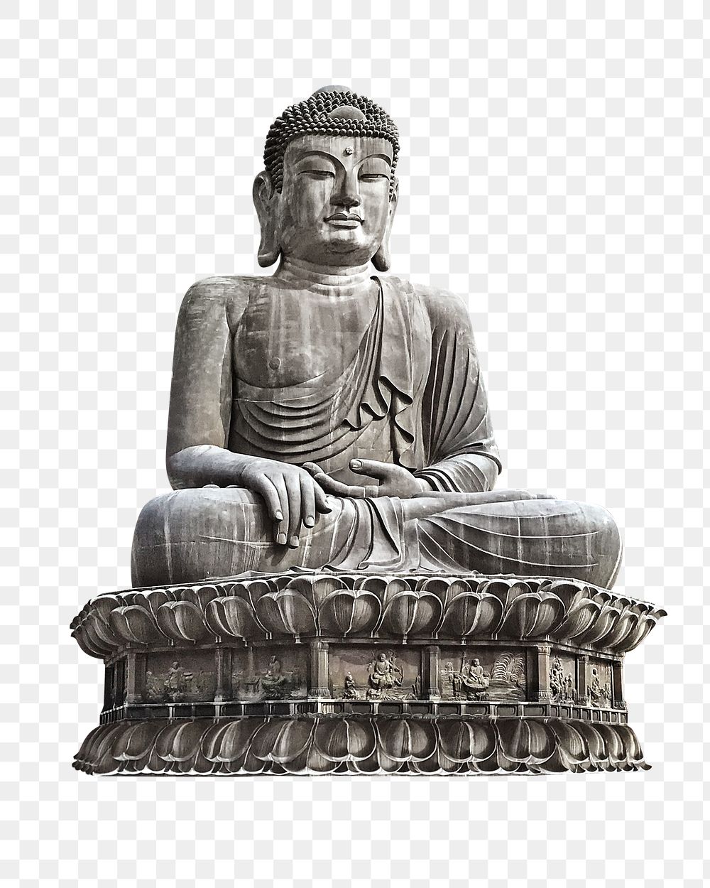 Buddha statue png, isolated object, transparent background