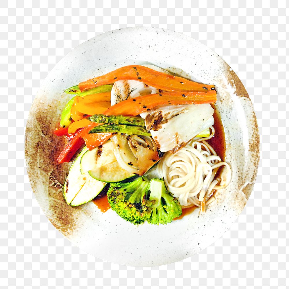 Vegetarian teriyaki png, healthy food, transparent background