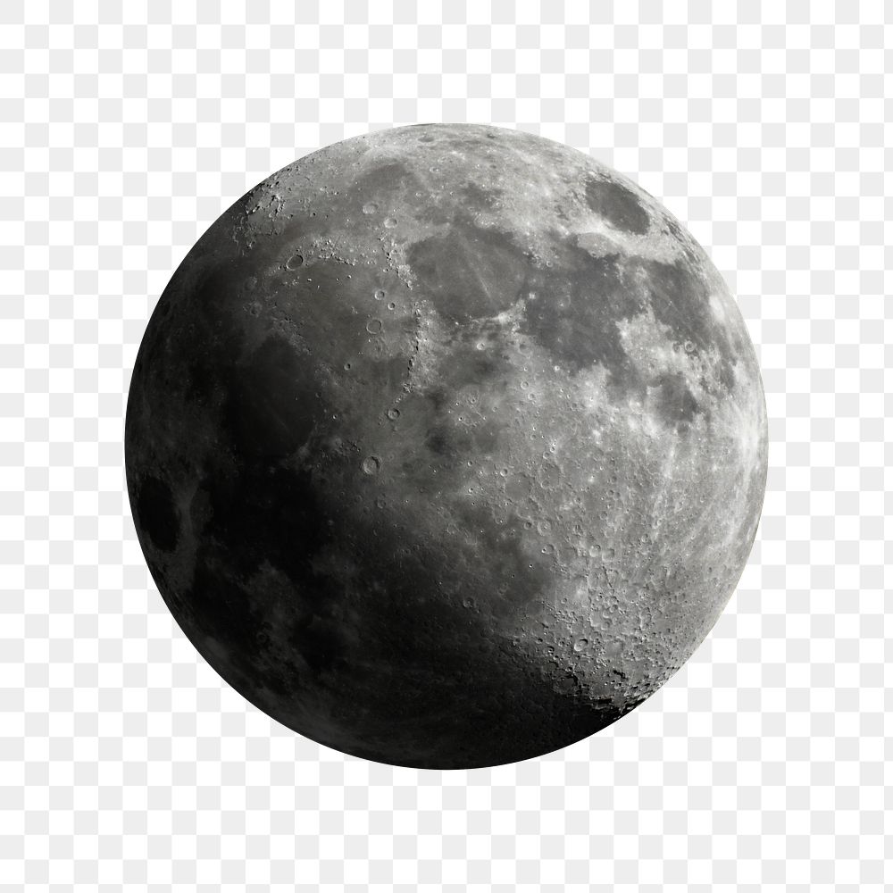 Png moon, isolated image, transparent background