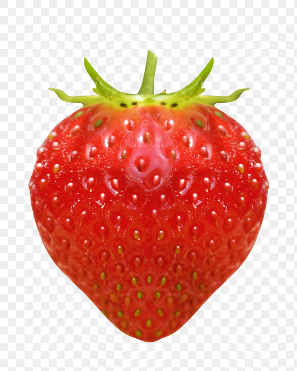 Red strawberry png, transparent background