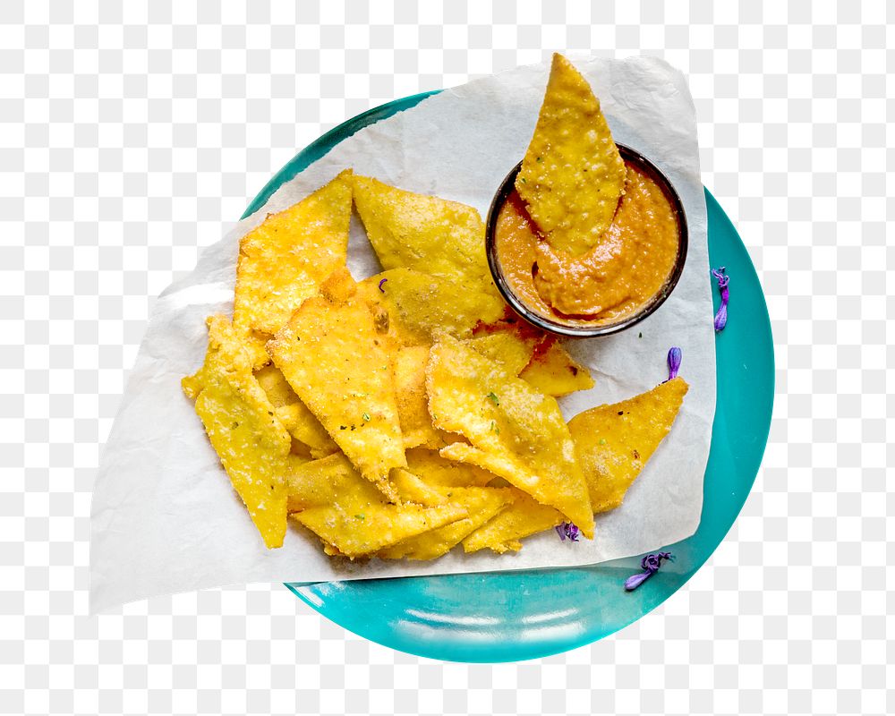 Mexican nachos chips png, transparent background