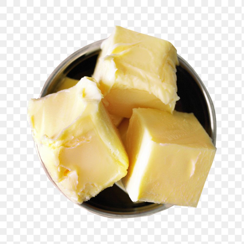 Butter png collage element on transparent background
