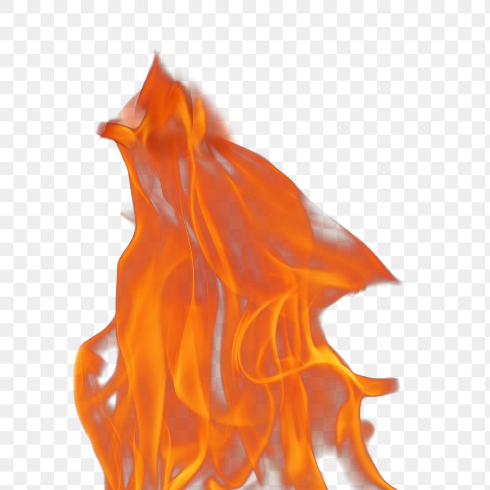 Flame png collage element on transparent background